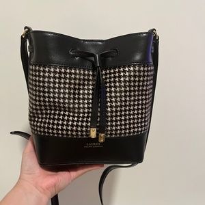 Ralph Lauren Houndstooth Debby II Bag